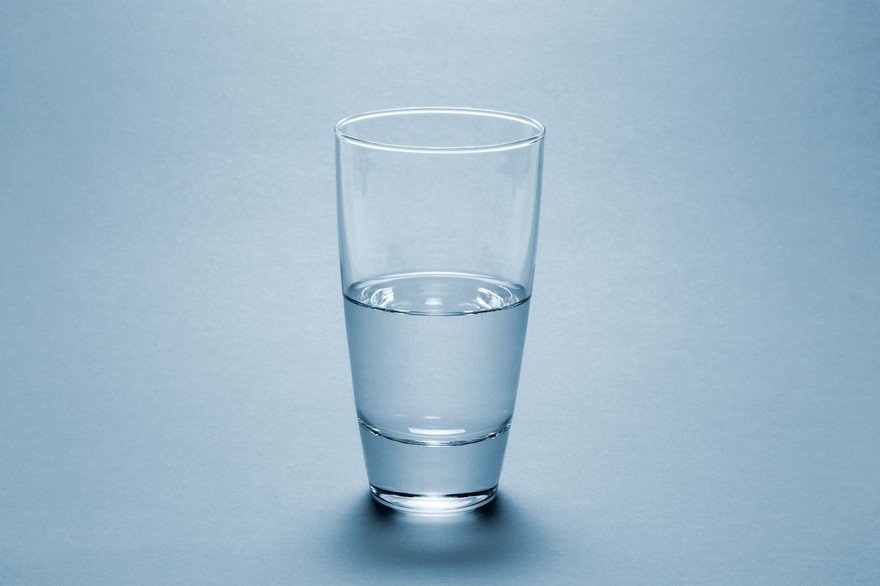 glass half full